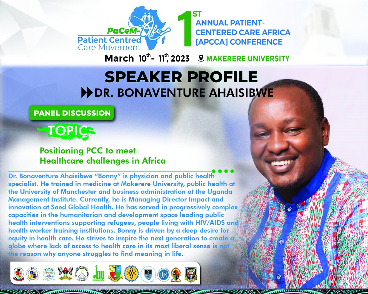 MuganziDavid's tweet photo. Don't miss out on the opportunity to listen to @ahaisibwe, a champion of quality and compassionate healthcare, and an exceptional mentor for the next generation of health professionals. His way with words is truly captivating - , you'll never want him to stop speaking. https://t.co/hAoHgQcuX8