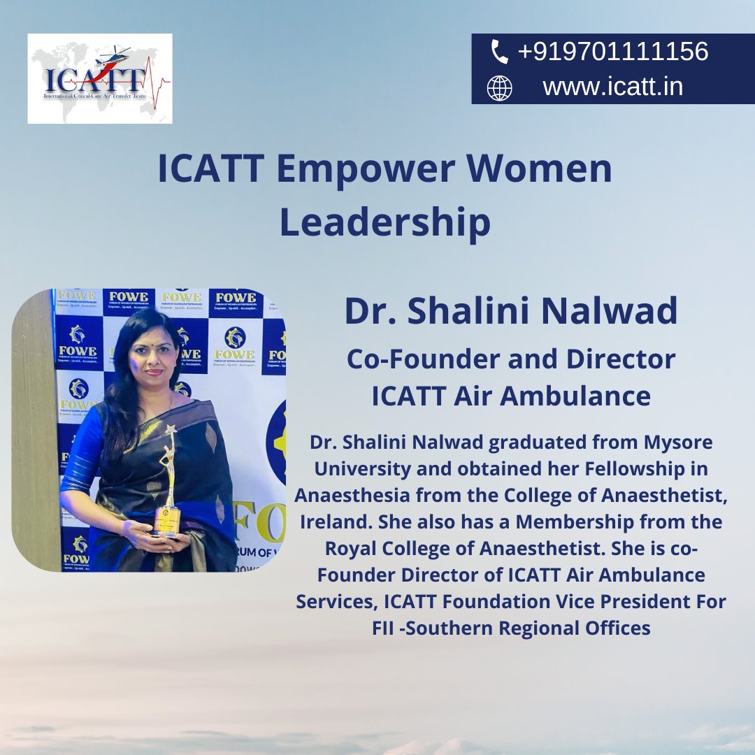 ICATT Empowers Women Leadership! We wish you all
 Happy International Women's Day!
.
.
. 
.
#womensday #internationalwomensday #womesday #womenempowerment #healthcare #leadership #team #empowermentofwomen #airambulance #doctors #medical