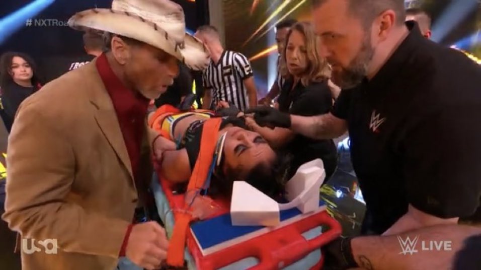 Wasn’t expecting it to end like that. 

Hope Roxanne is ok. ❤️ #NXTRoadblock