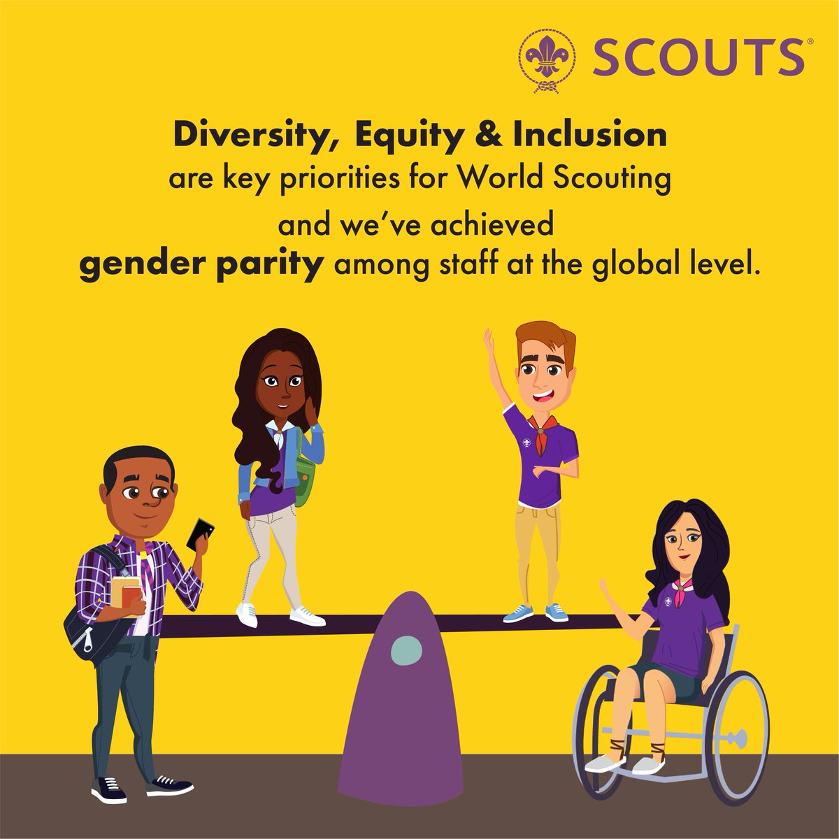 Happy International Women’s Day to everyone committed to gender equality!

Diversity, equity &amp; inclusion are key priorities for us and we're proud to announce that we've achieved gender parity among our staff at the global level.

#Scouts #IWD2023