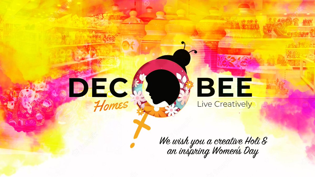 DecobeeIndia's tweet photo. No home is complete without a colours &amp; a woman. 👩🌈

Let's make Holi last longer by incorporating colourful decor at home that inspires you every moment. 🐝🏠💛
Let's make a space as beautiful as womanhood. 🌌

Happy Holi &amp; Happy Women's Day 

#happyholi2023 #womensday2023 https://t.co/9hsIgDNHsM