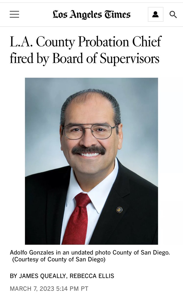 BREAKING: <a href="/LACountyBOS/">Los Angeles County Board of Supervisors</a> has FIRED Probation Chief Gonzales! 🎯We also urge the Board to fire interim Chief Fletcher &amp; these demands to protect incarcerated youth from Proabtion brutality: 

1. Move ALL incarcerated youth out of probation &amp; into Youth Development Programs 🧵 THREAD