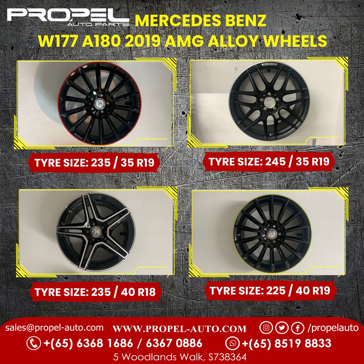 propelauto's tweet photo. 18" & 19" AMG Sport Rims available for W177 A-Class🏎
Ping us & Grab before it's Sold Out🤳🧐
#W177 #A180 #A200 #A250 #SG #Pitshop #AMGWheels #Sportrim #Sale #PropelAuto #Genuine #Original #Mercedes #rims #AMG #Carparts #Autoparts #Marketing #Online #Shopping #Ping #Grab #Now https://t.co/9W5ZxWgoUz