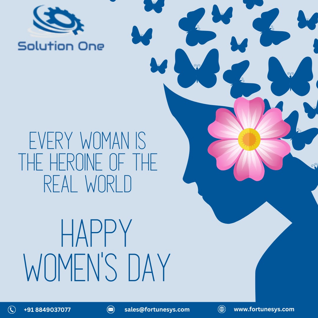 'There is no life and neither a society without a woman! Every woman is a heroine in her own way and through her own actions! Warm wishes on this Women's Day from Team SolutionOne!
.
.
.
#womensday #womenspecial #internationalwomensday #womenempowerment #woman #empoweringher