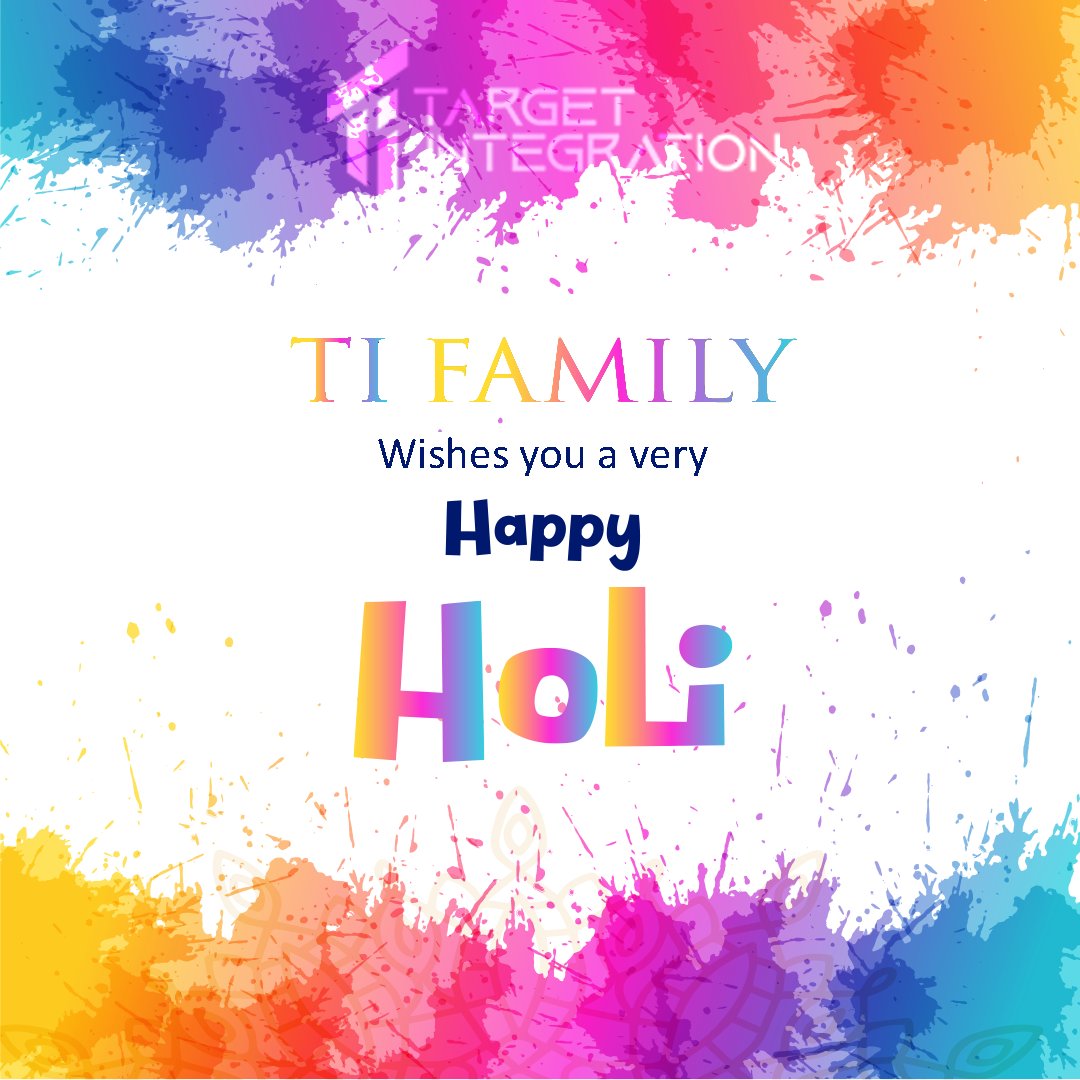 TargetInt_IN's tweet photo. May the colours of Holi fill your heart with joy, happiness, and love. May this festival of colours bring new hope and new beginnings to your life. 

#HappyHoli #FestivalOfColors #JoyAndHappiness #NewBeginnings #SpreadLove #ColorfulCelebration #CelebrateWithFamilyAndFriends https://t.co/reuzbpDyU4