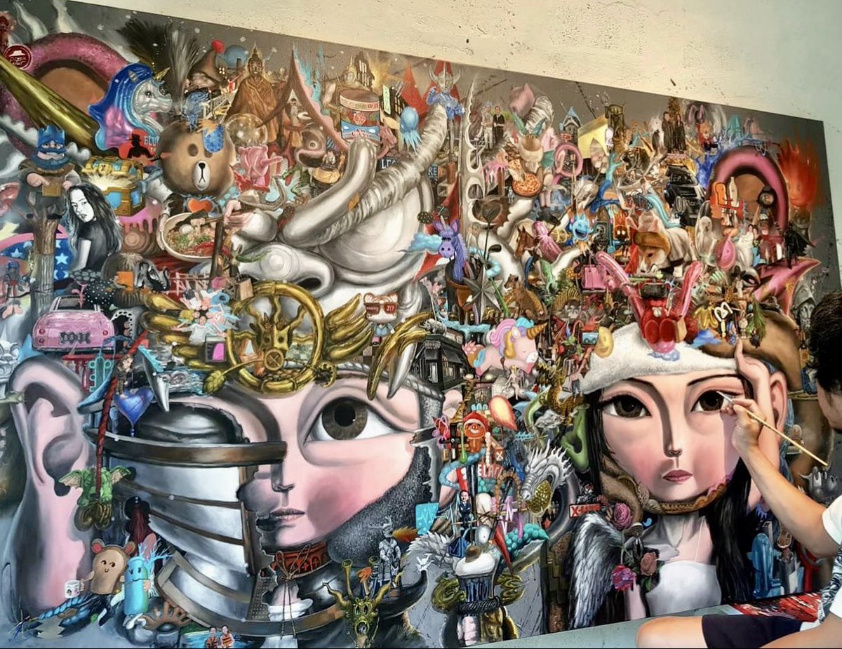 Gm 🌞crypto fam,let’s show you nft&amp;physical piece,follow and rt all
“White dragon and sweet angel”
Private collection 
<a href="/opensea/">OpenSea</a> <a href="/foundation/">Foundation 🌐</a> 
#nft #painting #nftthailand #NFTComunity #ethereum #acryliconcanvas