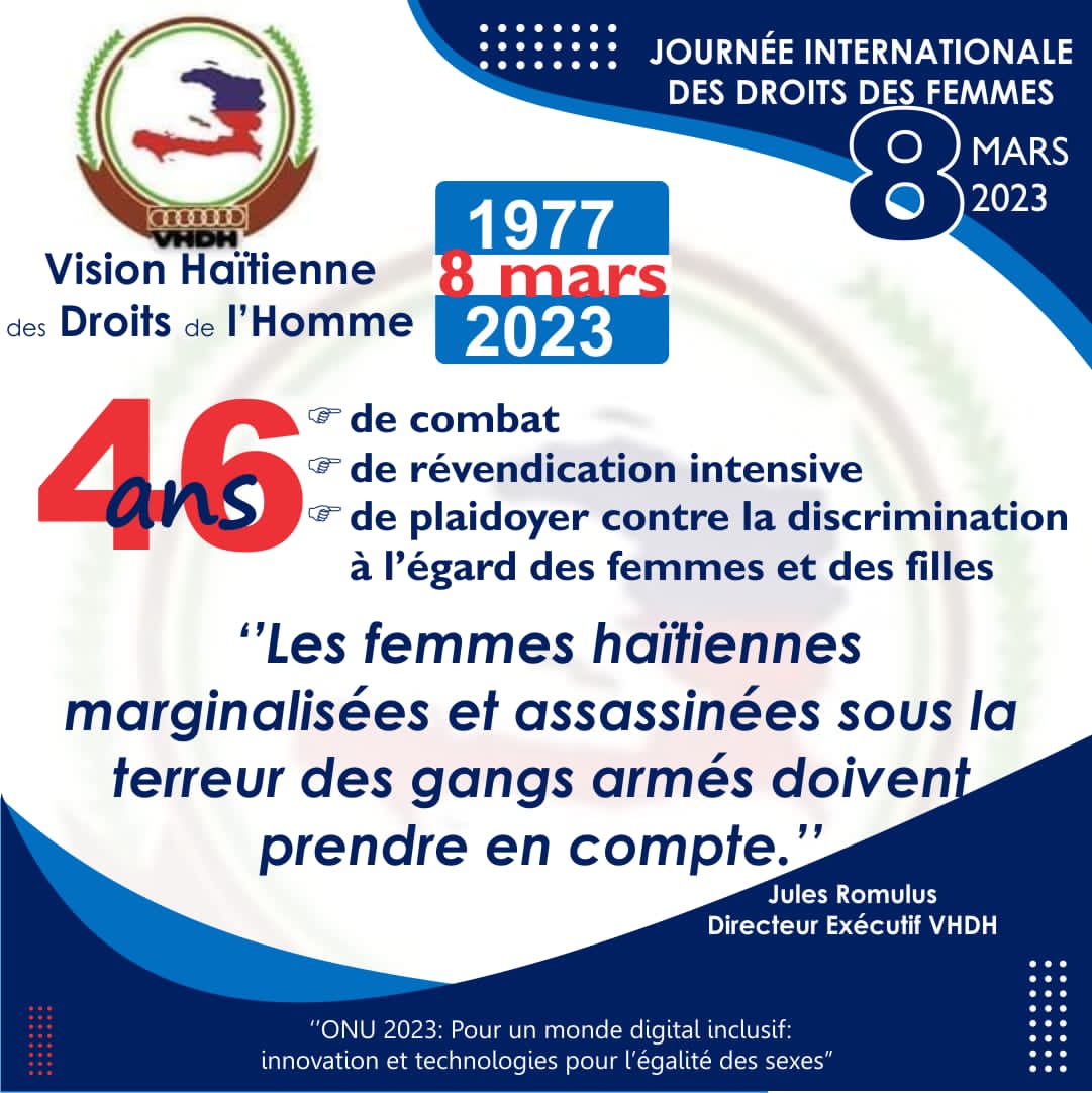 Vision Haitienne des Droits de l'Homme VHDH tweet media