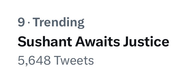 "Sushant Awaits Justice"
Trending 🔥

#HappyHoli2023
#HappyWomensDay2023