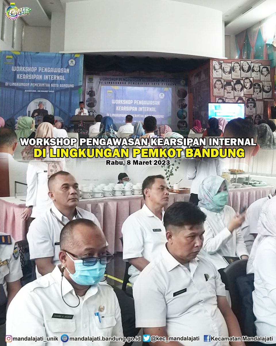 kec_mandalajati's tweet photo. Kasubag UMPEGDATIN Kecamatan Mandalajati mengikuti Workshop Pengawasan Kearsipan Internal di lingkungan Pemerintah Kota Bandung.

Rabu, 8 Maret 2023

@kangyanamulyana 
@pembdg 
@DiskominfoBdg 
@disarpuskotabdg 
@humasbandung_ 
@halo_bandung https://t.co/gRH44oXh9x