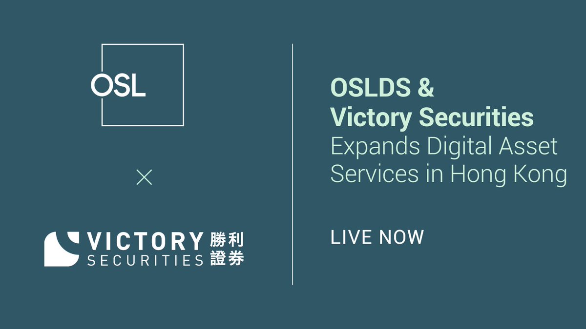 osldotcom's tweet photo. πExciting news! #OSLDS and #VictorySecurities have teamed up to expand the availability and accessibility of digital assets $BTC and $ETH in Hong Kong. A major step forward for the adoption and integration into #TradFi markets. https://t.co/5Ef3QHB0tM https://t.co/KNiRoEiqUv