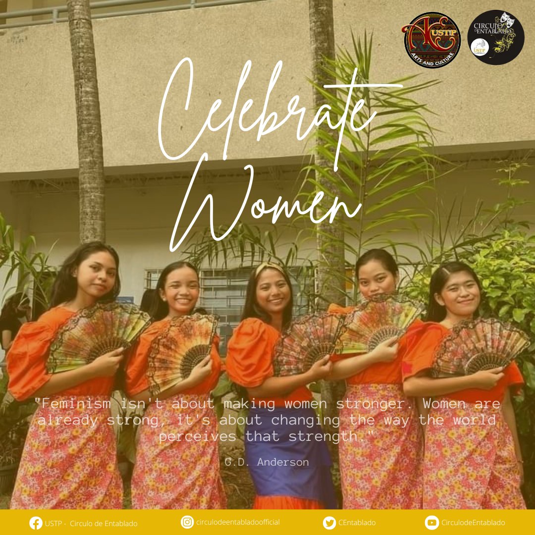 CEntablado's tweet photo. 𝐈𝐭 𝐢𝐬 𝐚 𝐦𝐨𝐧𝐭𝐡 𝐰𝐞 𝐜𝐞𝐥𝐞𝐛𝐫𝐚𝐭𝐞 𝐠𝐫𝐞𝐚𝐭𝐧𝐞𝐬𝐬!

We, the members of Circulo de Entablado, are joining together to celebrate Women’s month!

𝑨𝒃𝒂𝒏𝒕𝒆 𝑩𝒂𝒃𝒂𝒆!

#CirculodeEntablado
#CDEWomensMonth
#WomenEmpowerment https://t.co/cgHRBqNSXt