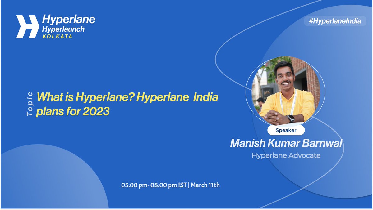 imanishbarnwal's tweet image. If you're curious to know about @Hyperlane_xyz do join us on the 11th March for #HyperLaunch Kolkata happening for the first time ✨

We will also discuss the upcoming plans of @hyperlaneIndia for 2023 ⏩

RSVP Now: lu.ma/hyperlaunch-ko…

See you soon!! 👋
