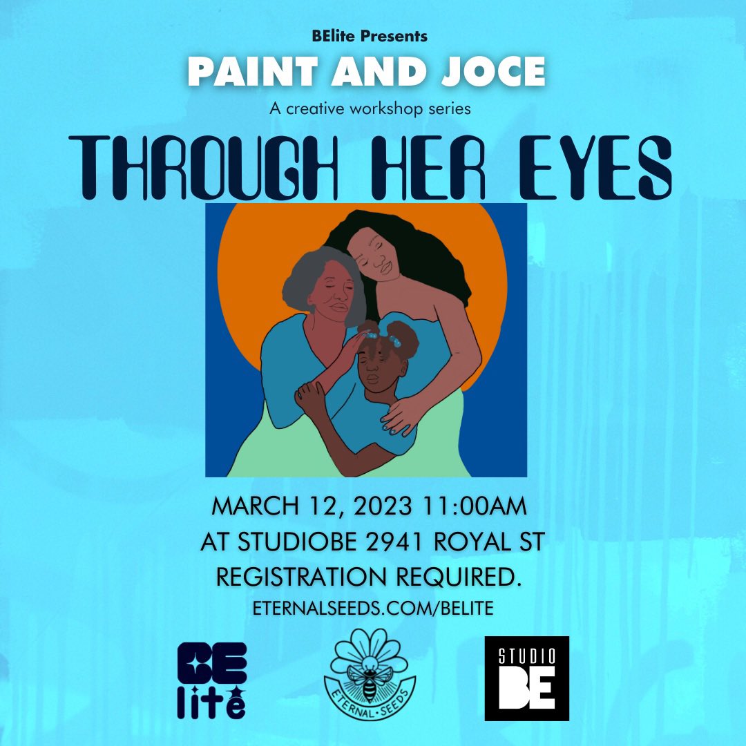 Join the #BEliteYouthCollective this Sunday for their 3rd Paint and Joce session: “Through Her Eyes” eventbrite.com/e/paint-and-jo…