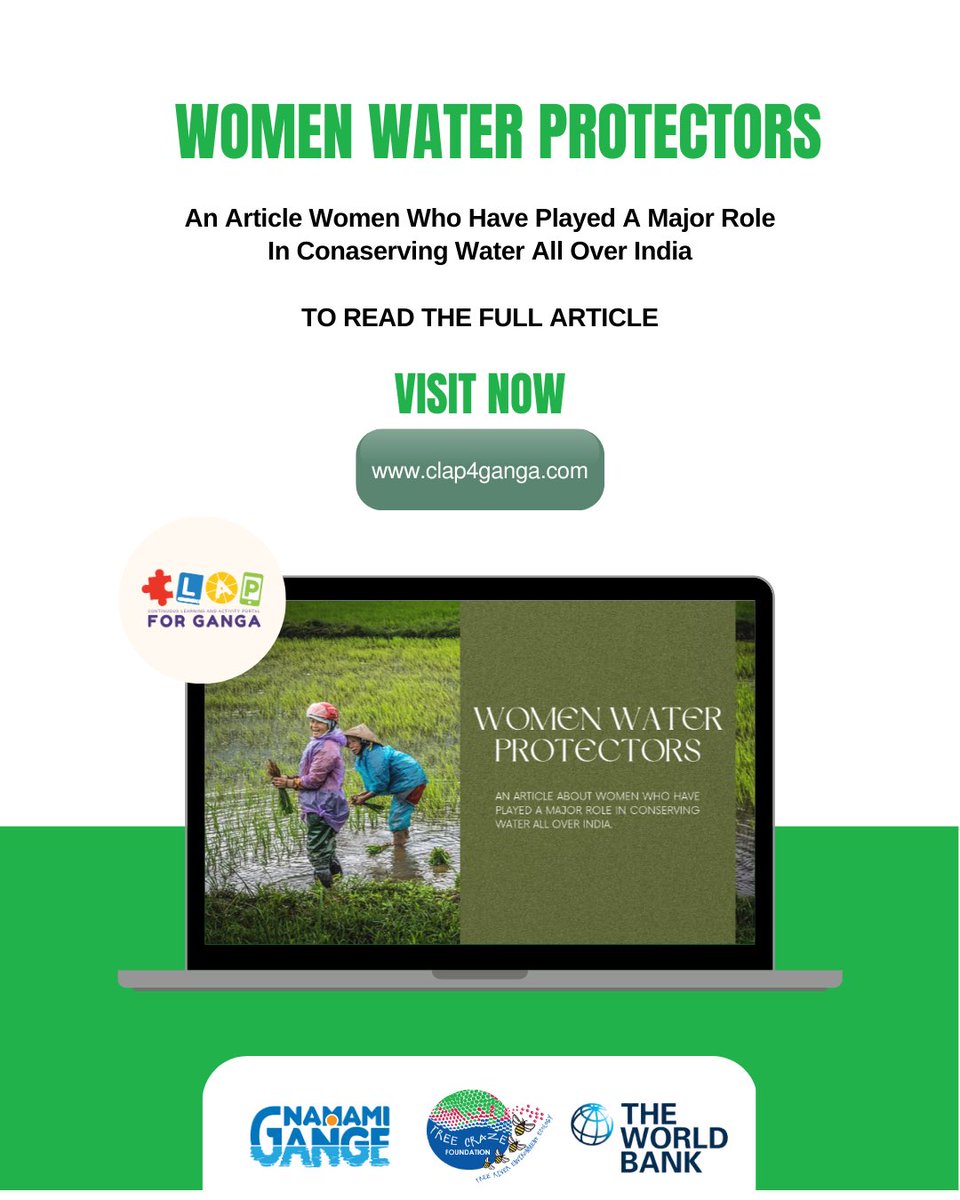 Clap4G's tweet photo. DID YOU KNOW about Women Water Protecters??

Click the link below to Know More
https://t.co/DFJmXekjEA

#article #clap4ganga #waterprotectors #womensday https://t.co/HtnZzMyulB