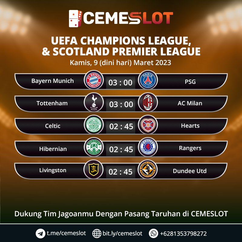 cemeslots's tweet photo. Saksikan Pertandingan BOLA ini &amp; jangan sampai lewatkan kesempatan ini dukung tim kesayanganmu
#cemeslot #bocoranslotgacor #Pajakslot #slotonline #slotterpercaya  #olympusgacor #slotolympus #lfl #medanhits #batamhits #bandunghits #jakartahits #surabayahits https://t.co/12fs7a2ZRA