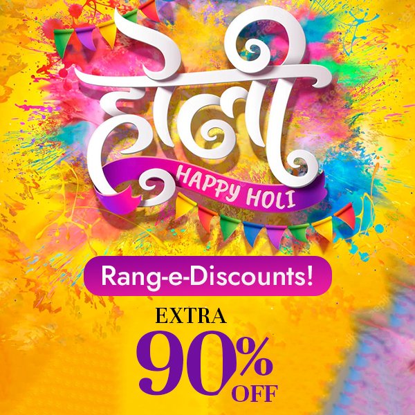 May this Holi bring together colors of happiness and prosperity, success and joy, and success and achievements. Happy Holi to all #shopclues

😎 Get an Extra 90% Off on your favorite every purchase. 
#HoliFestival2023 #shopclues #holidhamalsale

Shop Now: scllink.page.link/Holi-Dhamal