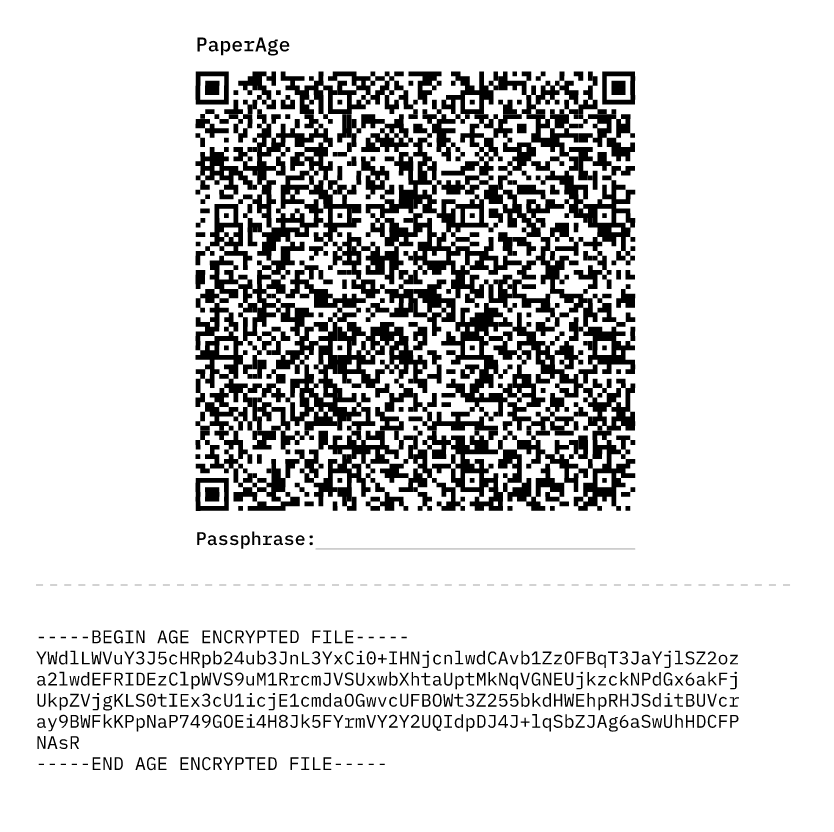 Take any plaintext, encrypt it &amp; generate a PDF with a QR code that’s easy to scan back in. #rust

bit.ly/403onzt