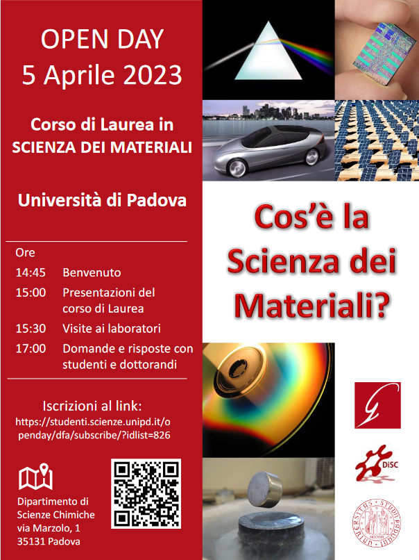 DFAUnipd's tweet photo. Cos’è la Scienza dei Materiali?
Scoprilo all’open day il 5 aprile presso il Dipartimento di Scienze Chimiche - Università di Padova , via marzolo,1 padova
Iscriviti a questo link https://t.co/GpdEeesoQP

@unipdscienze @DiSC_UniPD #chimica #fisica #materiali #openday https://t.co/qMe8CR0HHA
