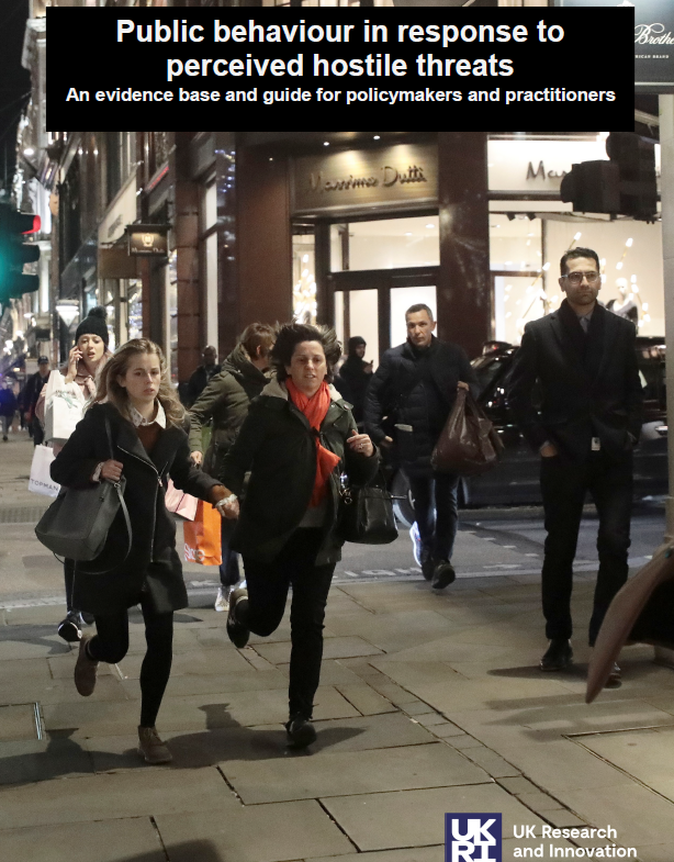 1/ *New* briefing report from <a href="/ESRC/">Economic and Social Research Council</a> <a href="/crowd_flight/">Crowd Flight</a> 
'Public behaviour in response to perceived hostile threats An evidence base and guide for policymakers and practitioners' 

sussex.ac.uk/webteam/gatewa…

Please share.