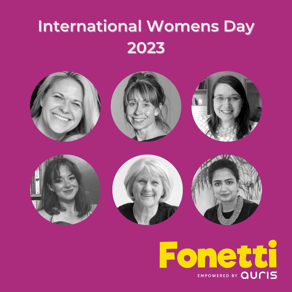 So proud of our entire team regardless of gender, race or orientation. We are a team of strong, empowered individuals who strive to make the Auris Family fairer for everyone. But today we especially celebrate the fabulous women at #TeamAuris @FonettiApp #womenintech #IWD2023