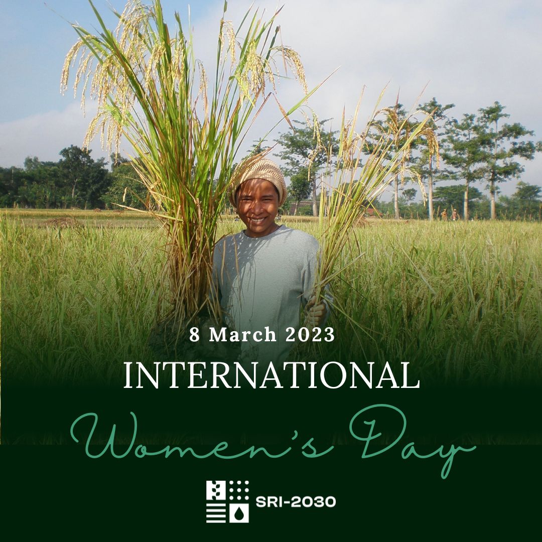 #InternationalWomensDay2023 !🎉 Let's continue to support and empower women in #agriculture as we work towards a more #equitable and just world for all 🌾🌍

Learn about SRI & Women: 
🌾sri-2030.org/blog-post/sri-… 
🌾@SRI4Women 
🌾 nawo.org.uk/news/csw66-sys… 
🌾oxfamamerica.org/explore/issues…