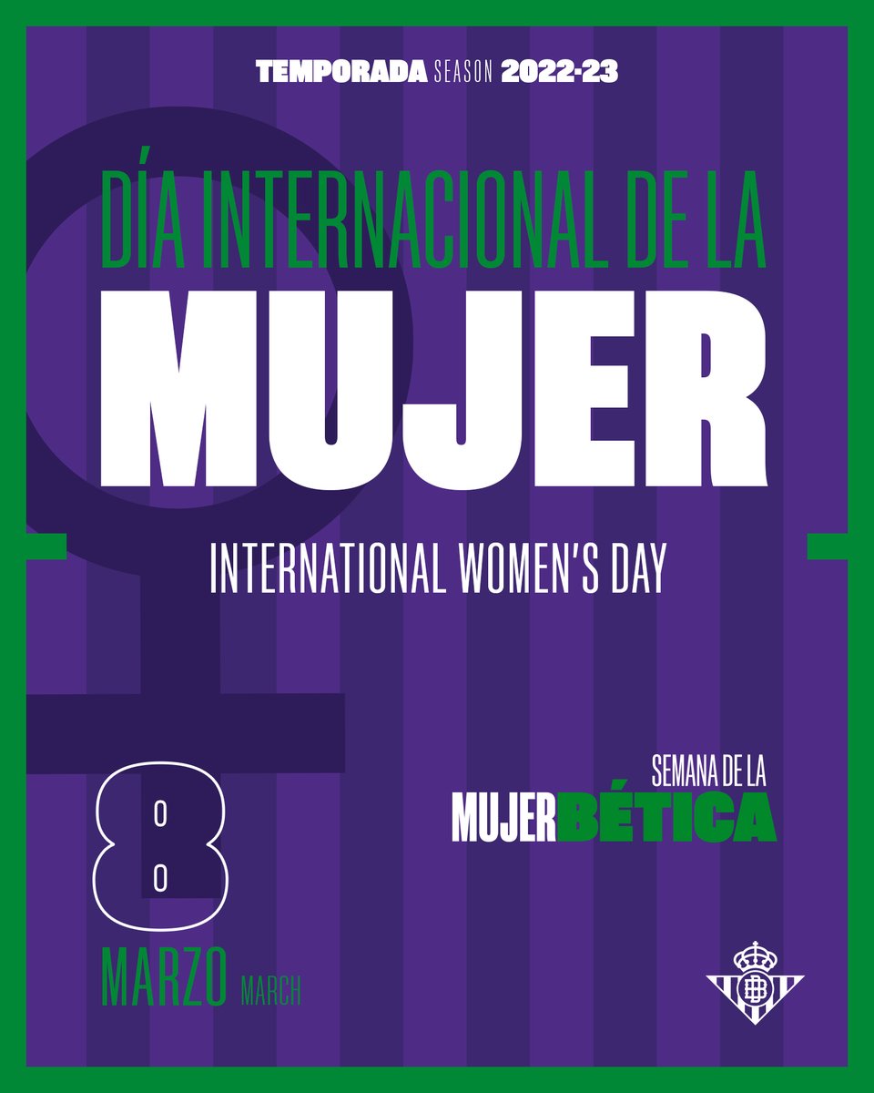 💚💜💚

Hoy y siempre. Por ti, por mí y por tod@s. ¡Feliz #DíaInternacionalDeLaMujer!

#SemanaMujerBética