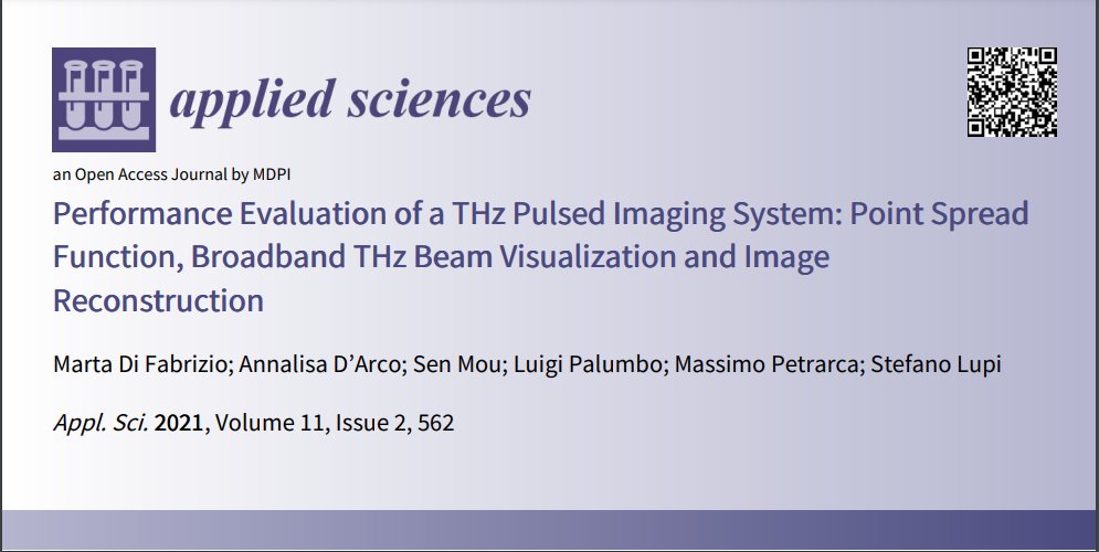 ApplsciOptics's tweet image. 📢 Highly cited paper

📚 Performance Evaluation of a #THz Pulsed #ImagingSystem: #PointSpreadFunction, #Broadband THz #Beam Visualization and #Image #Reconstruction

🔗 mdpi.com/2076-3417/11/2…
🔗 mdpi.com/journal/applsc…

👨‍🔬 Dr. Marta Di Fabrizio et al.
🏫 @SapienzaRoma @INFN_
