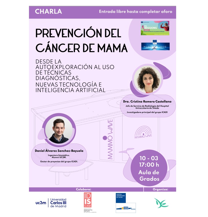 EPS-UC3M (@eps_uc3m) on Twitter photo La <a href="/DelegacionEPS/">Delegación EPS - UC3M 🏫</a> organiza una charla sobre prevención y tecnologías de detección del cáncer de mama para el 10 de marzo con ocasión del #diadelamujer
⏰17.00h
📅10 de Marzo
🌐Aula de Grados
#prevención #uc3m #eps #CampusDeLeganés La <a href="/DelegacionEPS/">Delegación EPS - UC3M 🏫</a> organiza una charla sobre prevención y tecnologías de detección del cáncer de mama para el 10 de marzo con ocasión del #diadelamujer
⏰17.00h
📅10 de Marzo
🌐Aula de Grados
#prevención #uc3m #eps #CampusDeLeganés