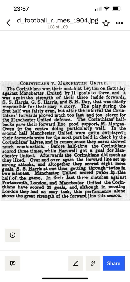 Bored of hearing 7-0 was <a href="/ManUtd/">Manchester United</a> heaviest loss! <a href="/CorinthianCas/">Corinthian-Casuals</a> beat them 11-3 in 1904. Something that United at least recognised, by playing the club again, to mark the matches centenary in 2004 - which United won 3-1. So, 12-6 on aggregate. <a href="/talkSPORT/">talkSPORT</a> <a href="/BBCSport/">BBC Sport</a> <a href="/SkySportsPL/">Sky Sports Premier League</a>
