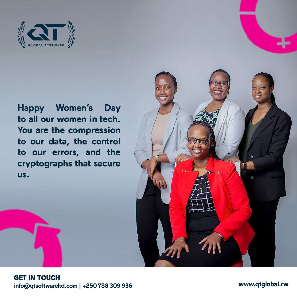 Happy Women's Day 2023!
To the women at QT, you make our world better and brighter 🙏🏾
#IWD2023
#LiftHerUp
#ShyigikiraUmunyarwandakazi