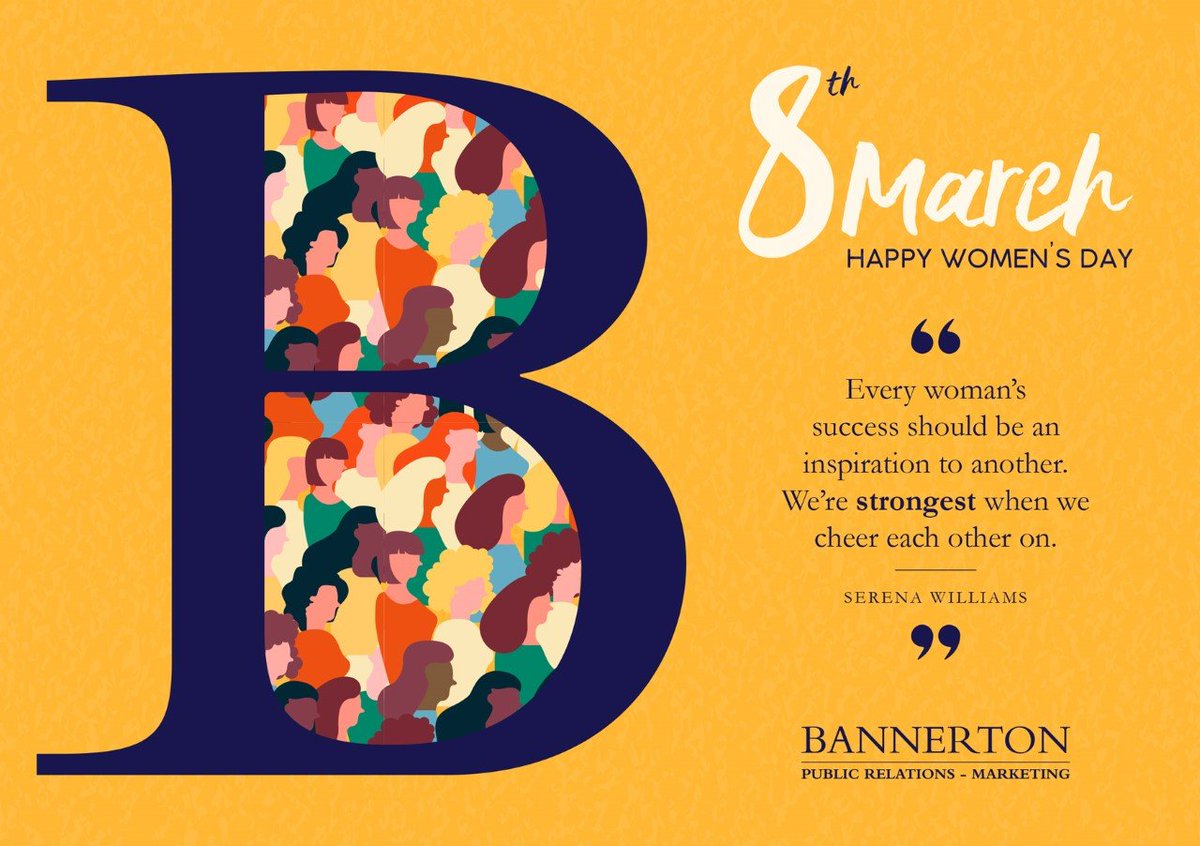 Happy International Women’s Day 👏 “Every woman’s success should be an inspiration to another. We’re STRONGEST when we cheer each other on.'' Serena Williams #internationalwomensday #iwd2023 #womensupportingwomen #womeninspiringwomen #empoweringwomen #MnánahÉireann #bannertonpr