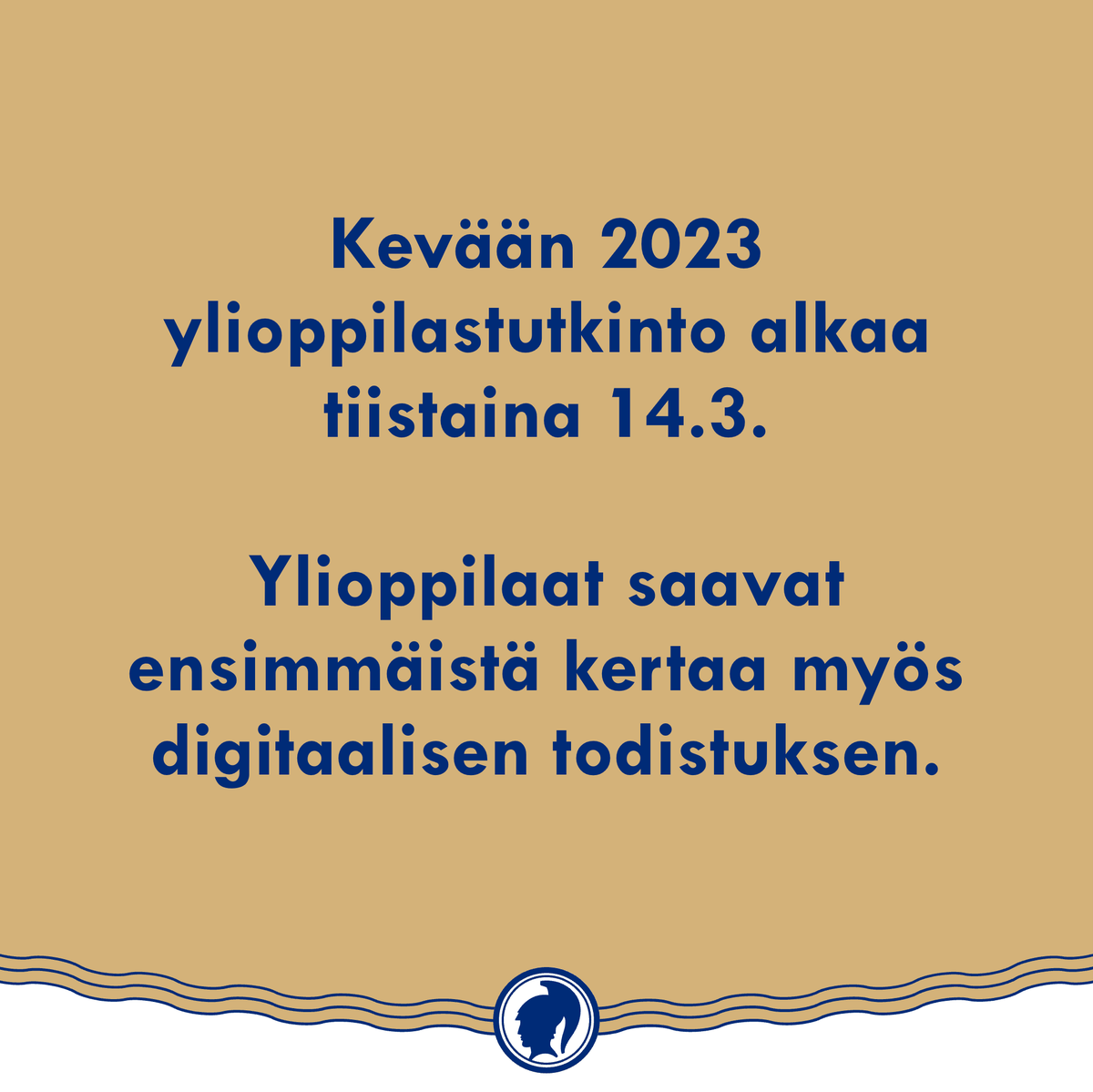 Kevään #ylioppilastutkinto alkaa tiistaina. Tutkintoon on ilmoittautunut noin 45 600 kokelasta. Kevään uudet ylioppilaat saavat paperisen tutkintotodistuksen lisäksi myös digitaalisen todistuksen. ylioppilastutkinto.fi/ajankohtaista/… #lukio #ylioppilaskirjoitukset #digitaalisuus