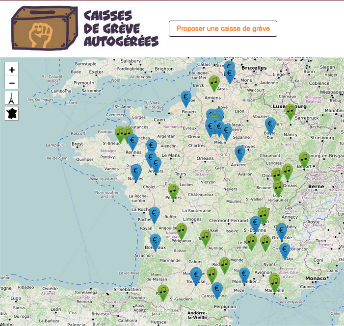 mellecox96's tweet photo. Comment soutenir le mouvement social ? 
Aidez les gens qui ont débrayé et permettez-leur de tenir le coup. 
Qui et où ? Pour vous aider dans votre choix, une carte interactive a été mise en place !
#solidaritéGrévistes
#autoOrganisation
#StopReformemacron

https://t.co/m7dEPcxRK2 https://t.co/iHHiS42cpK
