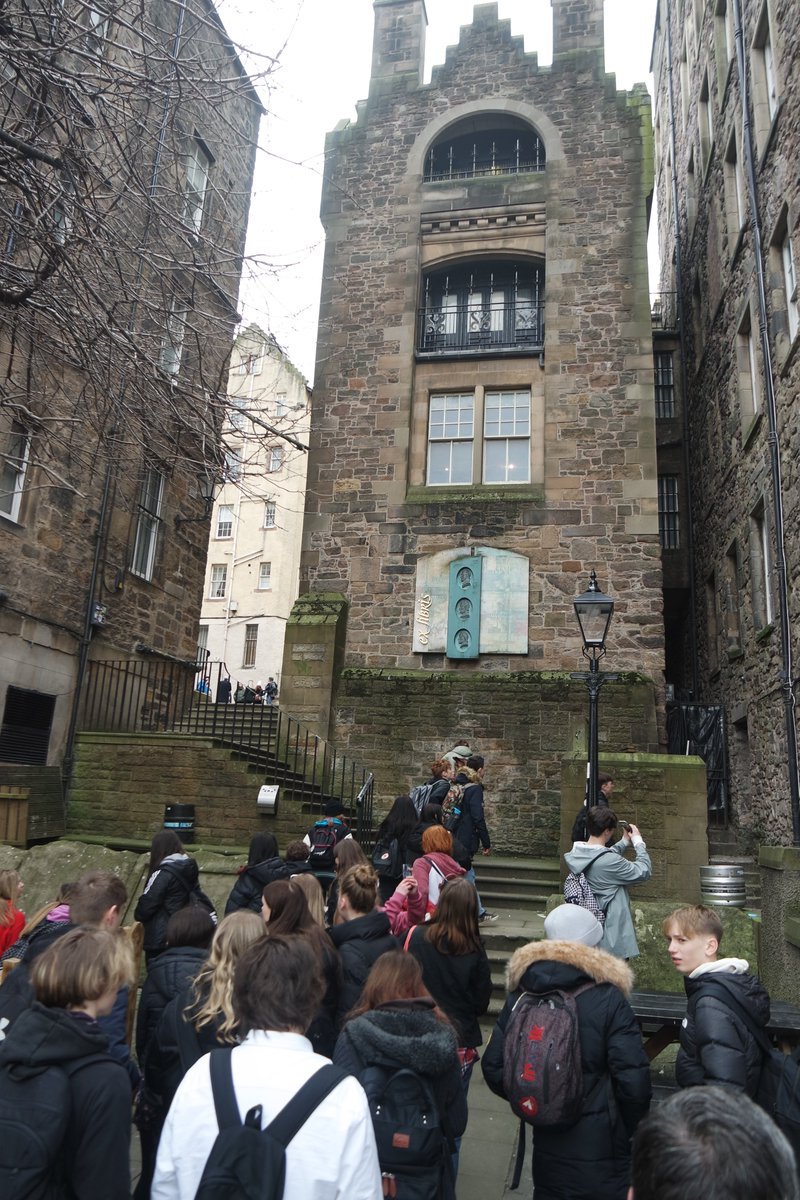 After taking in the dizzying &amp; extraordinary sights at Camera Obscura &amp; World of Illusions, our field trip continued with a 'Time Traveller' photoshoot around the Old Town &amp; a visit to the National Museum of Scotland. Finished off with a good luck pat on Greyfriars Bobby's nose!