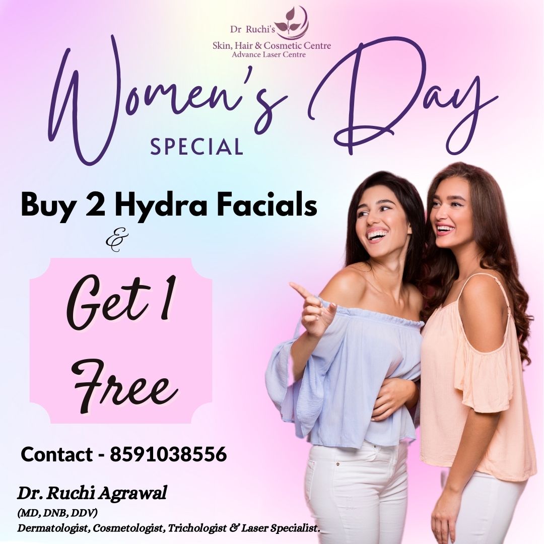 Women's day special ✨✨✨
Buy 2 hydra facials and get 1 freeee....
Happy women's day 

 #women #mumbaiwedding #bridetobe #dullskin #womensday #girl #happywomensday #weddingspecial #kandivaliwest #special #whiteheads #rejuvenate #internationalwomensday #healthy #food