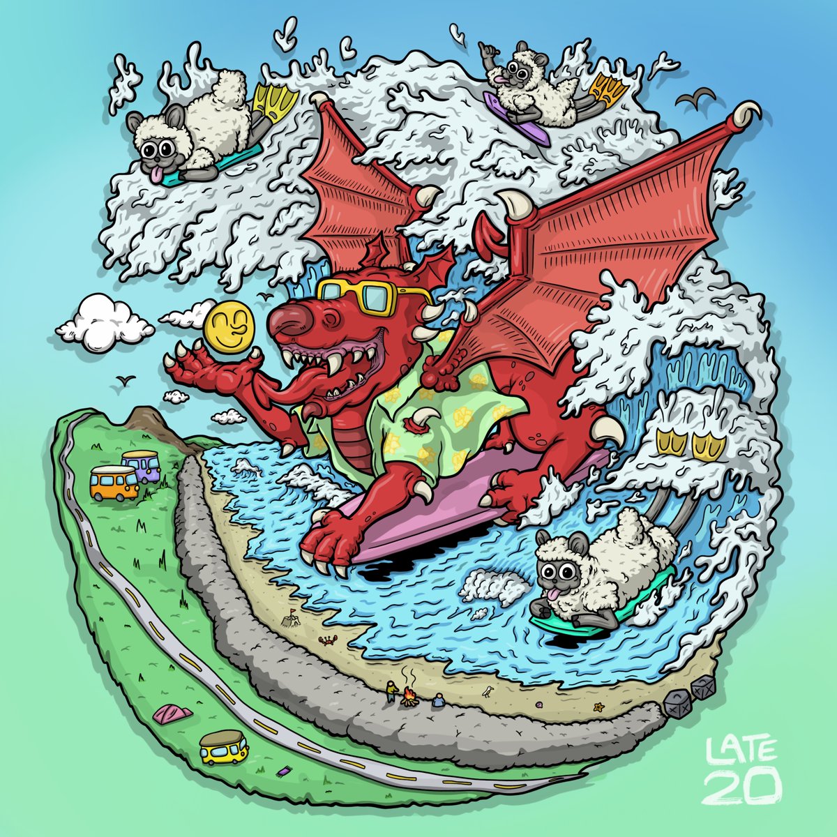 Check out this sick design I did for St Davids's day. Featuring my hometown local beach Newgale.
.
.
#digitalart #welshdragon #nftcollection #nftdrop #NFtcollector #1off1