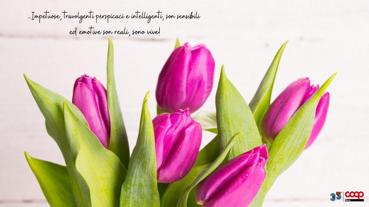 «Son le donne appassionate
sveglie, pronte e organizzate.
Sanno sempre cosa fare
per spronare o consolare.
Sembran deboli e son forti:
occhio a come ti comporti!
Impetuose, travolgenti
perspicaci e intelligenti,
son sensibili ed emotive
son reali, sono VIVE!»J.R.
#noicoopreno