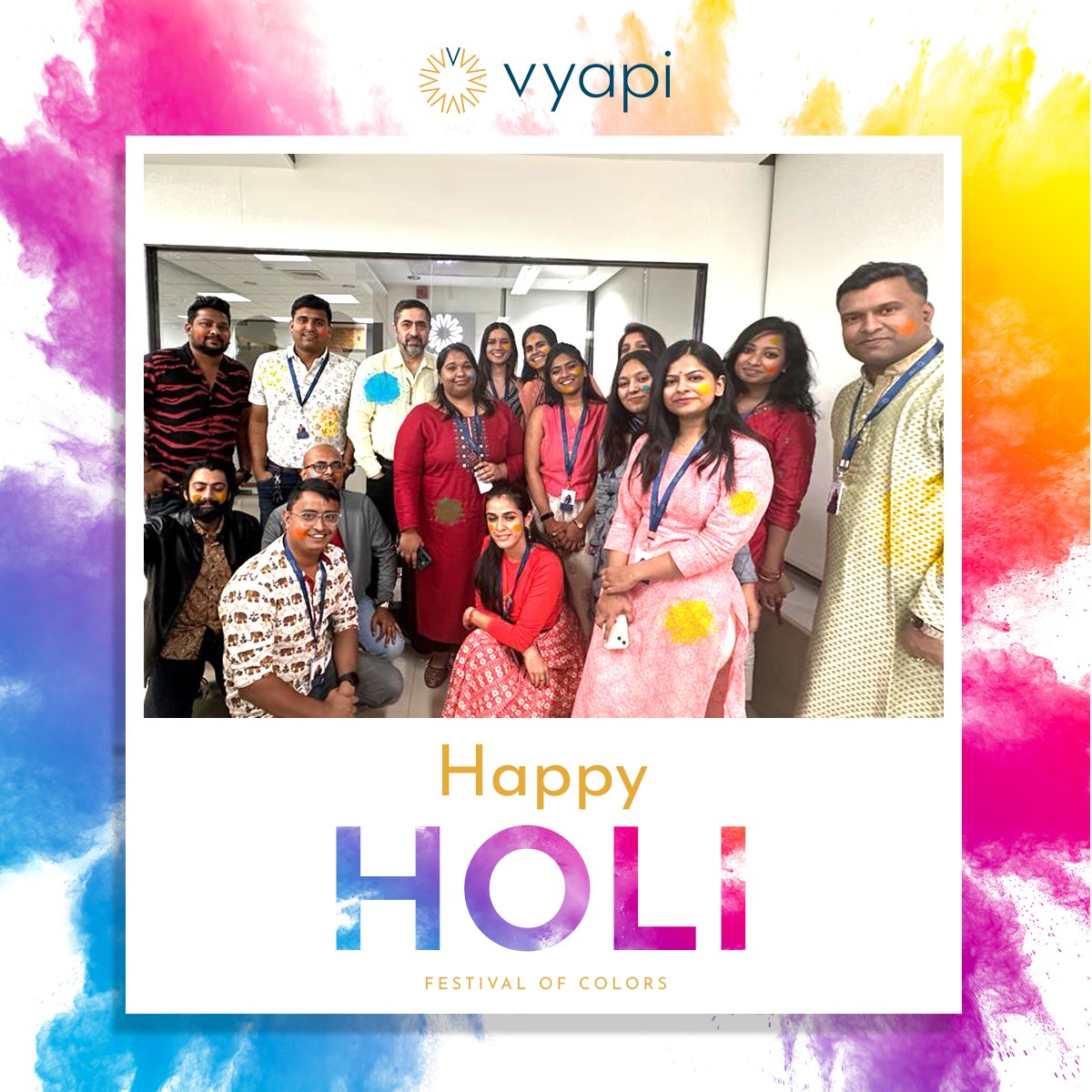 vyapi4contracts's tweet photo. #vyapians wish you a very happy Holi 2023!
Holi, the festival of colors, is here! It's time to forget all your worries, let go of grudges, and immerse yourself in the joyous spirit of this beautiful festival
#vyapi #alsp #contractmanagement #holi #festivalofcolors #holivibes https://t.co/YQo8J2fiLm