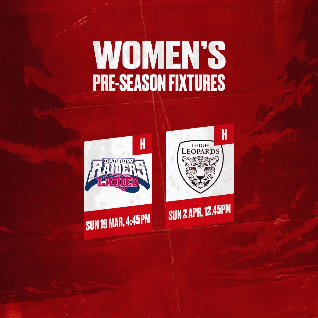 After their first outing of 2023 against Wigan last Sunday, our Women's team have added a third pre-season fixture to their calendar.

They'll take on <a href="/BarrowRaiders/">Barrow Raiders</a> at the Salford Stadium, on the Community Pitch, after the Men's team face Wakefield!

💪 #TogetherStronger | 🔴👹