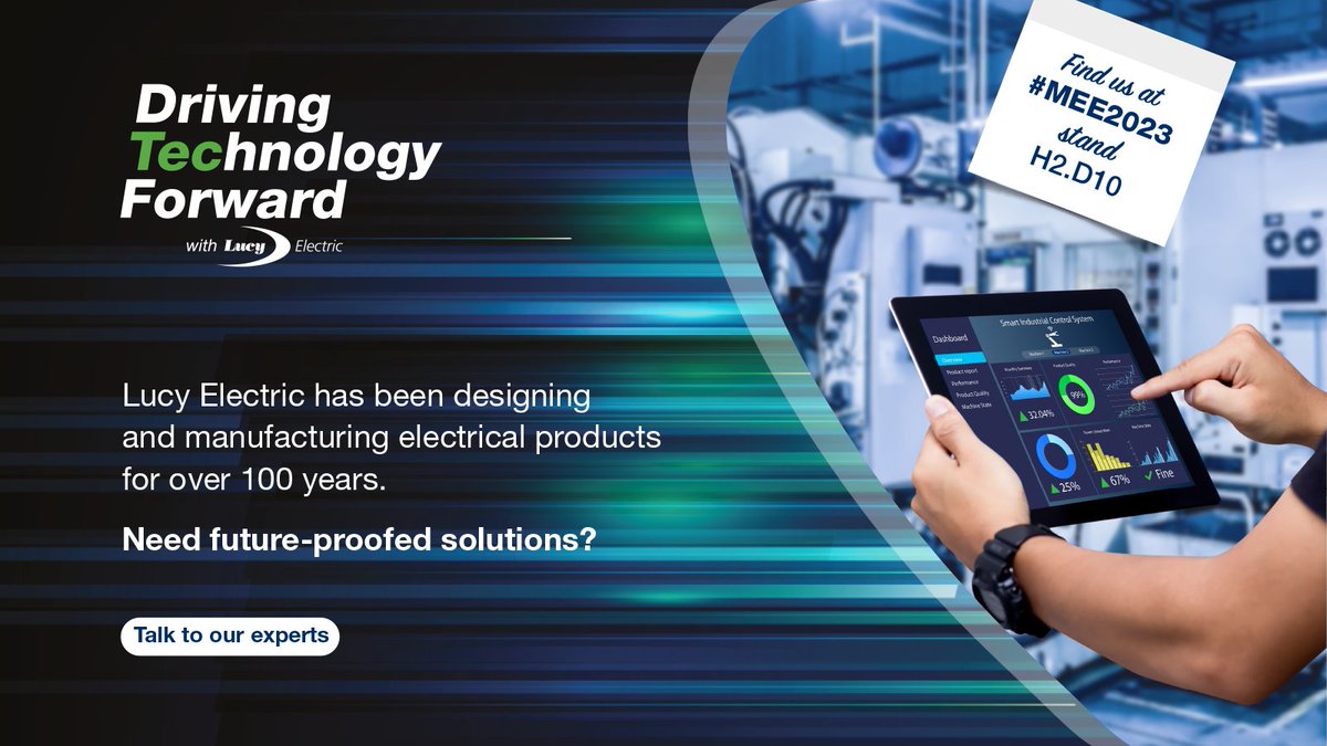 Lucyelectric's tweet image. Calling all #MEE2023 attendees! If you work in energy management then come and talk to our team at stand H2.D10 about how we are #DrivingTechnologyForward

Using our expertise and experience, we help organisations scope and specify tailored, future-proofed solutions.