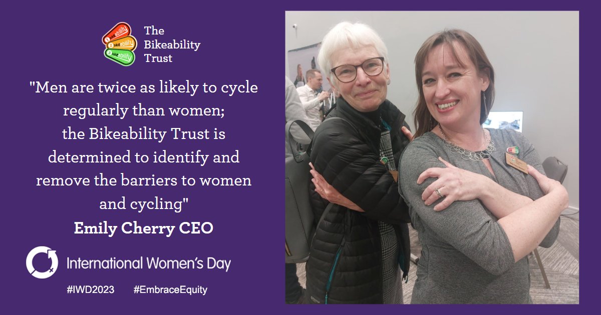 Today is #IWD2023. Today, and everyday, we champion the initiatives widening participation in cycling for women, and give thanks to our brilliant leadership team who #EmbraceEquity.
The Bikeability Trust is dedicated to forging women's equality in the world of #ActiveTravel.