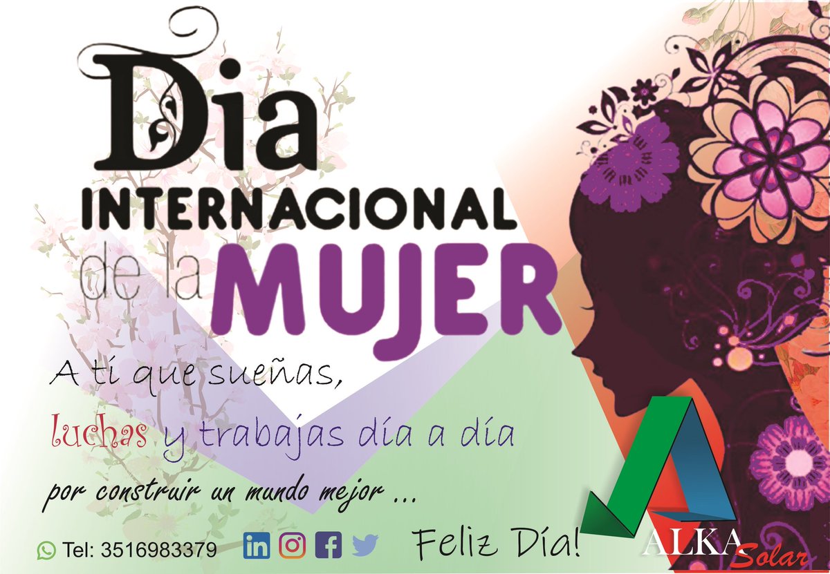 alka_solar's tweet photo. ✨💫Buen día 😃! Les queremos desear un Feliz día de la mujer💖 

💫Que disfruten mucho su día 🥰Son los deseos de todo el Equipo @alka_solar ✨💫

.
.
.
 #buenosaires  #energiarenovable #alkasolar  #cordoba  #mercadolibre  #enviosatodoelpais  #miercoles #diadelamujer #mujer #8m https://t.co/282gX0c8rP