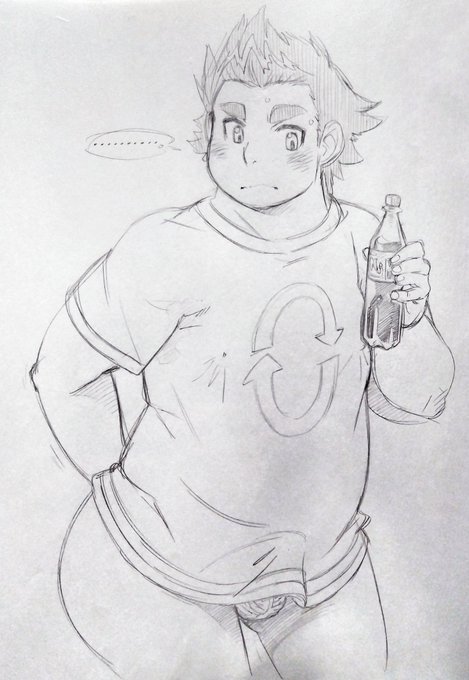 既出ぽっちゃり男子再掲
以前にリクで描いた版権キャラと休憩中にソシャゲに興じるお相撲さん 