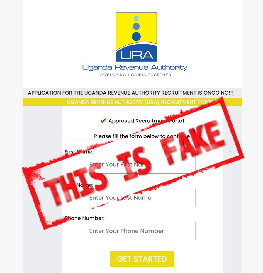 Uganda revenue authority on twitter fraudsteralert this is to alert