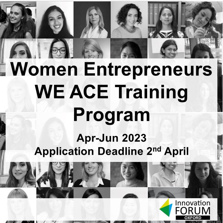 IF Oxford (@if_oxford) on Twitter photo Celebrating #IWD2023 at <a href="/if_oxford/">IF Oxford</a> Apply now for #WEACE2023: #training and #coaching dedicated to women #entrepreneurs in health and life sciences. Recruitment open (deadline 2/4) for the program running (18/4-30/6) apply: tinyurl.com/WEACE23 Celebrating #IWD2023 at <a href="/if_oxford/">IF Oxford</a> Apply now for #WEACE2023: #training and #coaching dedicated to women #entrepreneurs in health and life sciences. Recruitment open (deadline 2/4) for the program running (18/4-30/6) apply: tinyurl.com/WEACE23