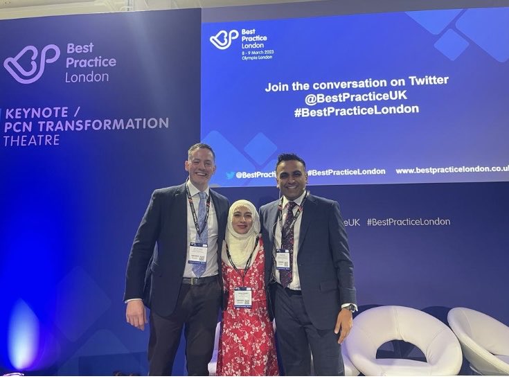 fhussain73's tweet image. On International Women’s Day 2023 it’s lovely to meet my male allies at ⁦@BestPracticeUK⁩ London ⁦@pramitpatelgp⁩  ⁦@danbunstone⁩ catch them chairing Key note theatre or come to see me in GP clinical 1 #spoiltforchoice
