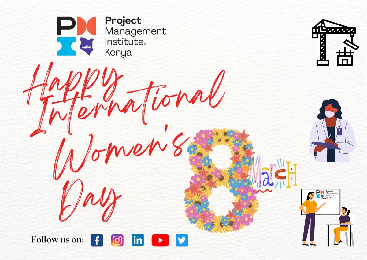 Happy International Women's Day to all the incredible women out there! At PMI Kenya Chapter, we are proud to celebrate the achievements of women in project management, both in Kenya and around the world. 

#InternationalWomensDay #ProjectManagement #DiversityandInclusion