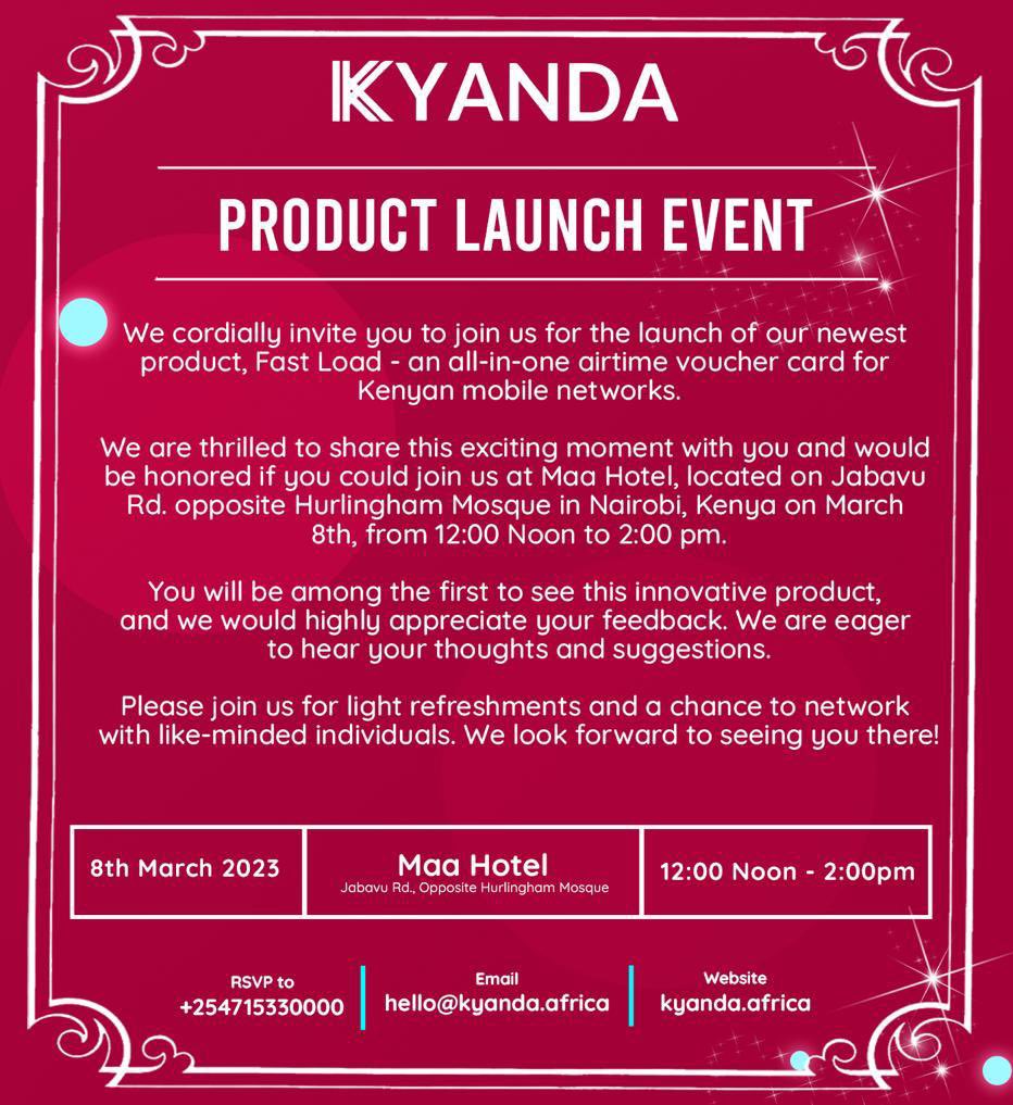 ciryan_achola's tweet image. The technology and innovation landscape in the country is going in the right direction. 
@KyandaApp 
#FastLoadLaunch