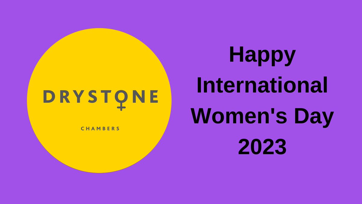 DrystoneCrime's tweet photo. Happy #InternationalWomensDay 2023! In celebration of our amazing female members, we will be posting an assortment of articles ranging from #legal views on recent case #law to one member of Chambers’ journey coming to England aged 6 through to becoming a member of the Bar! https://t.co/KMYc83t6yK