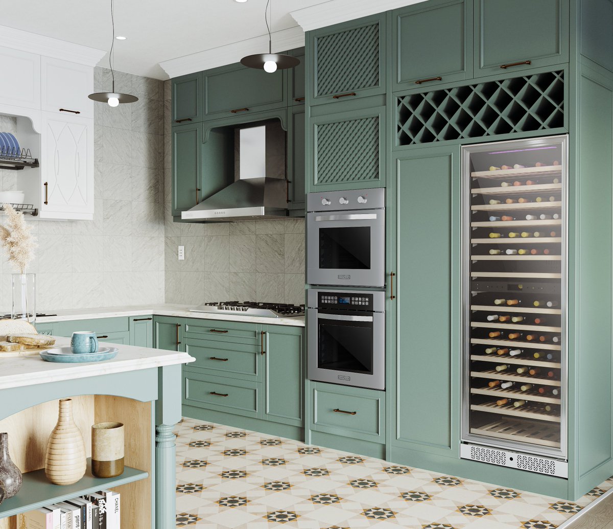 This is what I've been dreaming about my kitchen. The vintage green really makes me feel delightful about cooking. How is your beautiful kitchen? Share with us!
Link> kitchenappliancestore.com
#Empava #Cooking #RangeGas #cooktop #oven #home #kitchen #cook #cooklikeagod